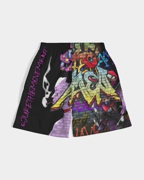 Graffiti Black Jogger Shorts